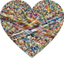 prismatic graphic heart
