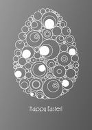 drawing eggs on a gray background