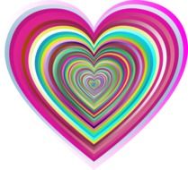 graphic chromatic heart