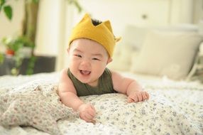 sweet toddler with crown