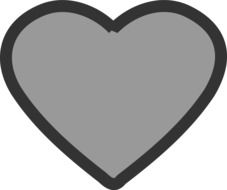 gray heart sign