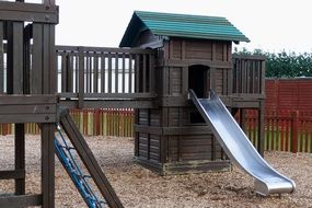 slides in the summer park