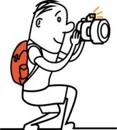 graphic image of a funny photographer