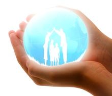 clipart of the Family Insurance in hand