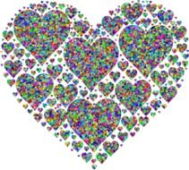 prismatic colorful symbol of love
