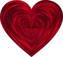 red metallic heart