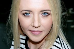 beautiful girl with blue eyes