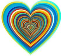 colorful symbol of love on the white background