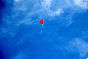 red balloon in the air