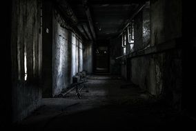 Dark creepy building