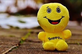 yellow soft toy emoticon