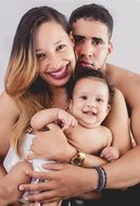 happy young Parents with baby
