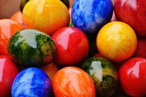 colorful shiny bright eggs