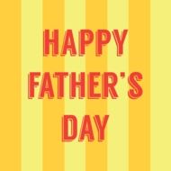 yellow striped Father's Day card