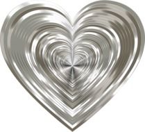 isolated metallic symbol of love