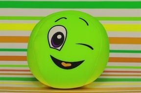 green smiley ball