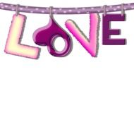 word "love" as a symbol of Valentine's Day