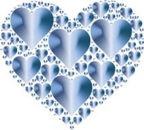 isolated heart with heart pattern