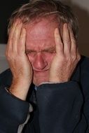 portrait of a man in despair
