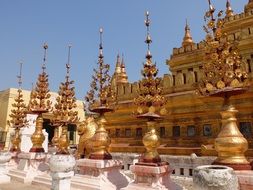 buddhist temple in gold color