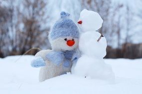 Two Snowmans on Snow outdoor