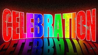 Colorful Celebration sign