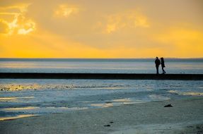 couple in love on a romantic sunrise