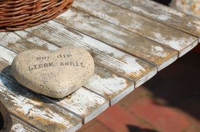 stone in the shape of a heart