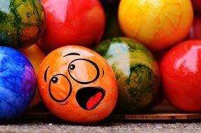 Easter colored eggs