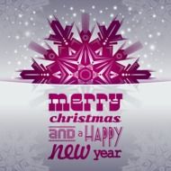 Merry Christmas and Happy New Year Greeting Card