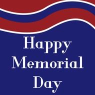 Happy Memorial Day, american patriotic greeting card