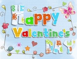 funny greeting card with congratulations on Valentine's Day