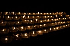 glowing tealights