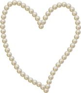 Beautiful heart of pearls