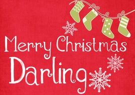 Card merry christmas darling