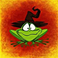 Frog Hat Halloween drawing