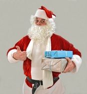 santa claus with gift boxes