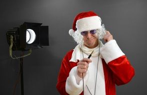 santa clause in studio