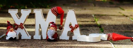 Christmas decoration on the floor