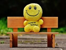 soft smilies on the bench