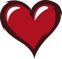 isolated red heart on the white background