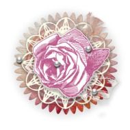 Scrapbooking, paper Rose with pearls