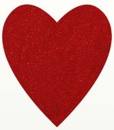 red glittering heart