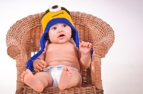 cute baby in funny hat