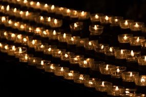 glowing candle lights of prayers