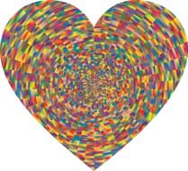 colorful romantic heart