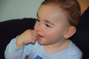 little baby is laughing