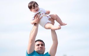 father with cute toddler