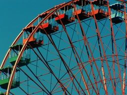 High colorful ferris wheel