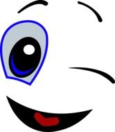 painted cartoon smile